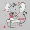 Kép 3/4 - Baba hosszú ujjú body New Baby Mouse szürke