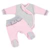 Kép 1/3 - 2-részes baba együttes New Baby Pöttyös II szürke-rózsaszín
