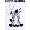 Kép 2/2 - 3-részes ágyneműhuzat New Baby Zebra 100/135 fehér fekete