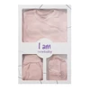 Kép 5/5 - 3-részes baba együttes újszülötteknek New Baby I AM rózsaszín