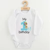 Kép 1/2 - Baba body nyomtatással New Baby My first birthday blue