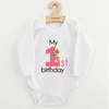 Kép 1/2 - Baba body nyomtatással New Baby My first birthday pink