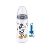Kép 1/3 - Baba tanuló itatópohár NUK Disney Mickey hőmérséklet jelzővel 300 ml szürke