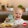 Kép 4/5 - Baba tanuló itatópohár NUK for Nature hőmérséklet-jelzővel 6-18h barna