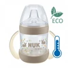 Kép 1/5 - Baba tanuló itatópohár NUK for Nature hőmérséklet-jelzővel 6-18h barna