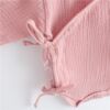 Kép 2/2 - Csecsemő muslin patentos body New Baby Soft dress rózsaszín