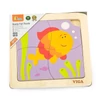 Kép 2/2 - Fa képes kirakó puzzle Viga 4 db Halacska