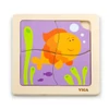Kép 1/2 - Fa képes kirakó puzzle Viga 4 db Halacska