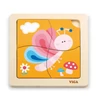 Kép 1/3 - Fa képes kirakó puzzle Viga 4 db Pillangó