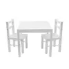Kép 1/4 - Gyerek fa asztal székekkel Drewex fehér