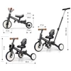 Kép 12/12 - Gyerek háromkerekű bicikli 5az1-ben Milly Mally Optimus Max tolókarral dark grey