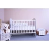 Kép 2/2 - Gyerek kiságy New Baby LEO standard fehér-szürke