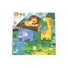 Kép 2/3 - Gyermek fa puzzle Viga Vadon élő állatok 4 db