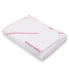 Kép 1/4 - Gyermek frottír törölköző és kapucnival New Baby BASIC 100x100 fehér-rózsaszín