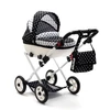 Kép 1/5 - Játék babakocsi New Baby COMFORT fehér - fekete