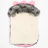 Kép 2/3 - Luxus téli lábzsák füles kapucnis New Baby Alex Wool pink
