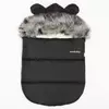 Kép 1/3 - Luxus téli lábzsák füles kapucnival New Baby Alex Fleece black