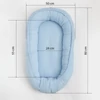 Kép 5/5 - Muszlin babafészek kisbabák számára New Baby light grey