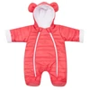 Kép 1/5 - Téli kezeslábas kapucnival és fülekkel New Baby Pumi red raspberry