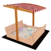 Kép 1/6 - Tető a gyermek fa homokozóhoz Baby Mix 120x120 cm piros-fehér