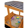 Kép 6/22 - Zárható fa homokozó padokkal és tetővel gyerekeknek Baby Mix 120x120 cm
