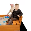 Kép 9/19 - Zárható fa homokozó padokkal és tetővel gyerekeknek Baby Mix 120x120 cm szürke