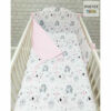 Kép 3/4 - Pihetex Gyermek ágynemű szett Erdei állatok, rózsa 90 * 140 cm (3 db/sz)