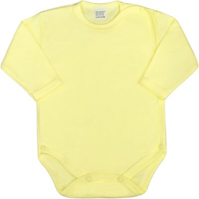 Csecsemő teljes hosszba patentos body New Baby Classic sárga
