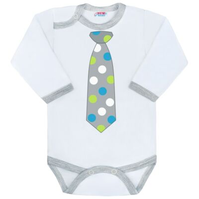 Body nyomtatott mintával New Baby pöttyös nyakkendővel