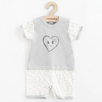 Baba pamut nyári kezeslábas New Baby Szivecske