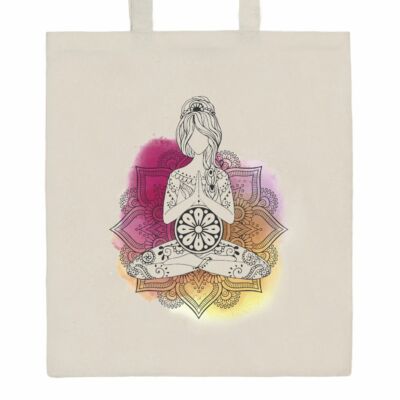 Pamut bevásárló táska természetes, nyomtatással New Baby Mandala