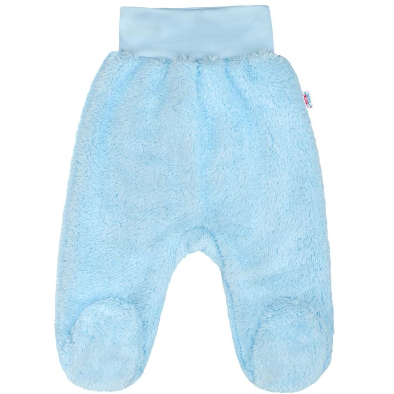 Baba plüss lábfejes nadrág New Baby Nice Bear kék