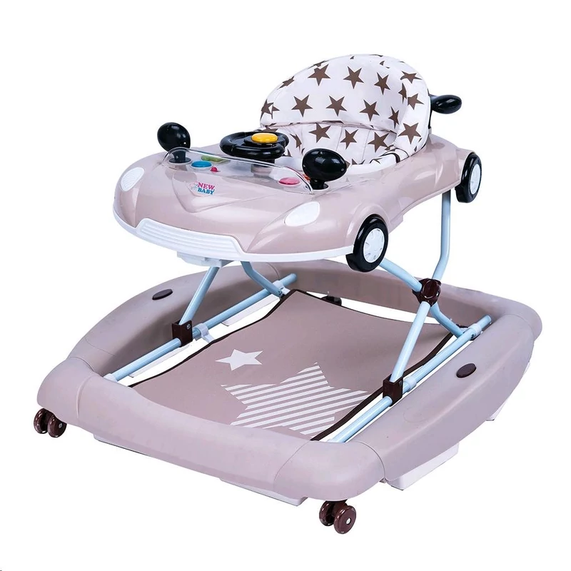 Gyerek bébikomp hintával szilikon kerekek New Baby Little Racing Car