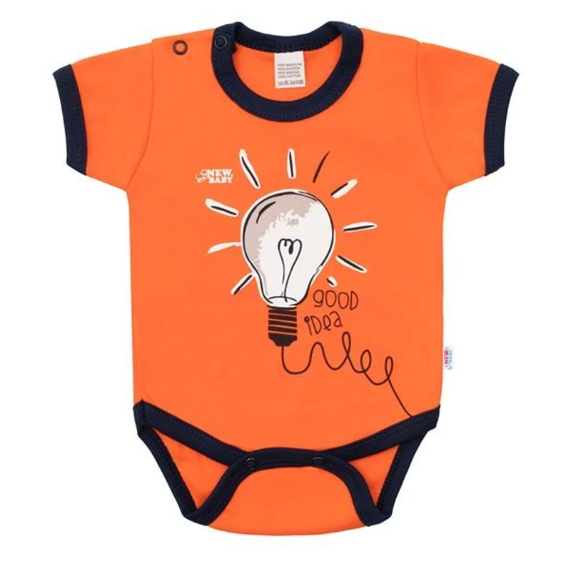 Baba pamut body rövid ujjú New Baby Happy Bulbs