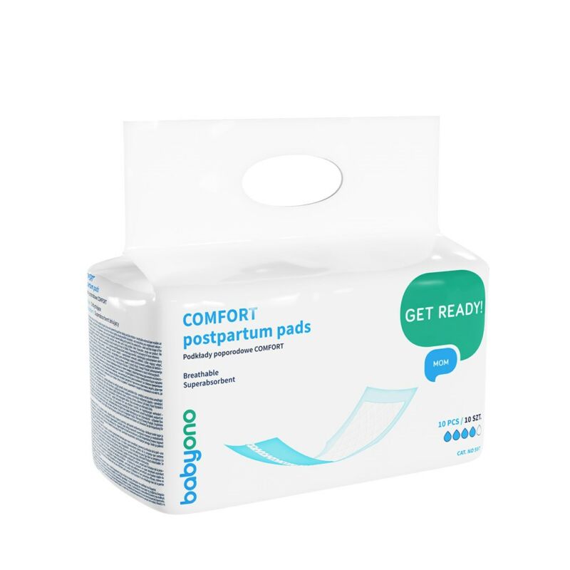 Eldobható egészségügyi betét COMFORT BabyOno 10 db-ot tartalmaz