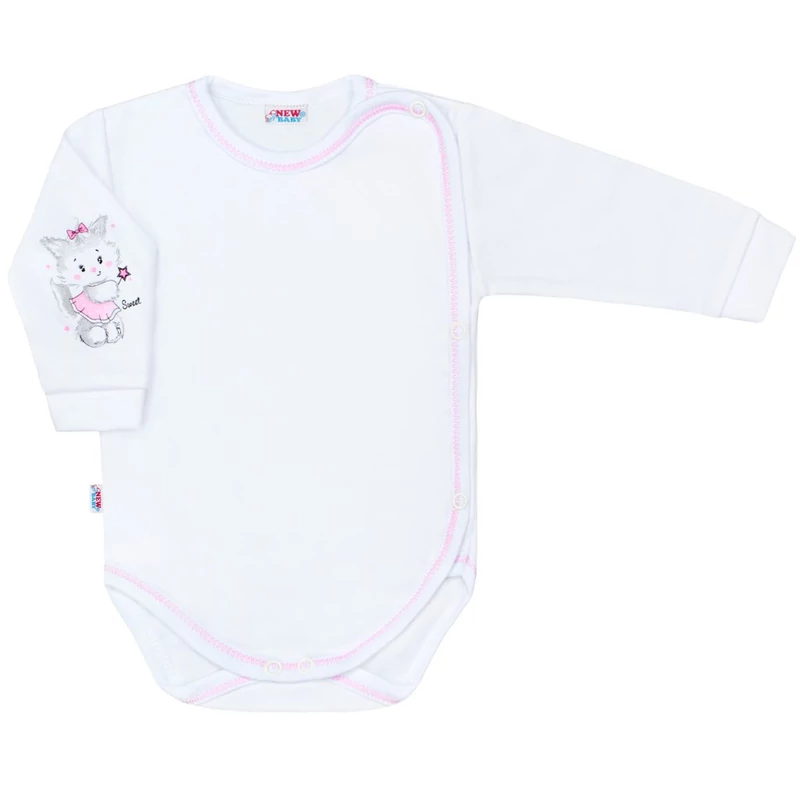 4 részes szett New Baby cica fehér-rózsaszín
