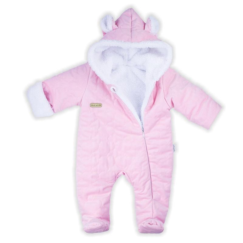 Téli baba kezeslábas Nicol Kids Winter rózsaszín