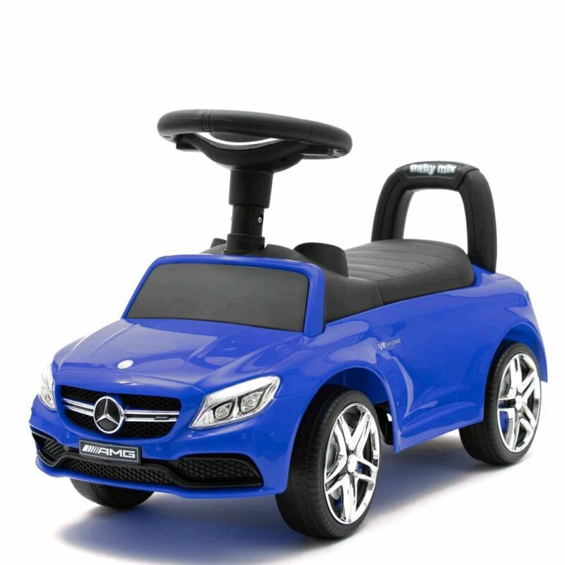 Bébitaxi tolókarral Mercedes Benz AMG C63 Coupe Baby Mix kék