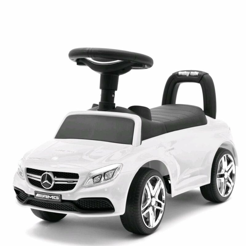 Bébitaxi tolókarral Mercedes Benz AMG C63 Coupe Baby Mix fehér