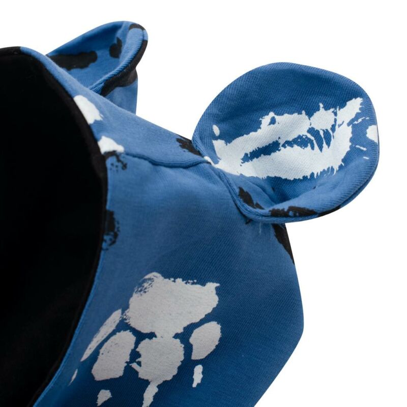 Baba pamut kezeslábas kapucnival fülekkel New Baby Paw kék több méretben és színben