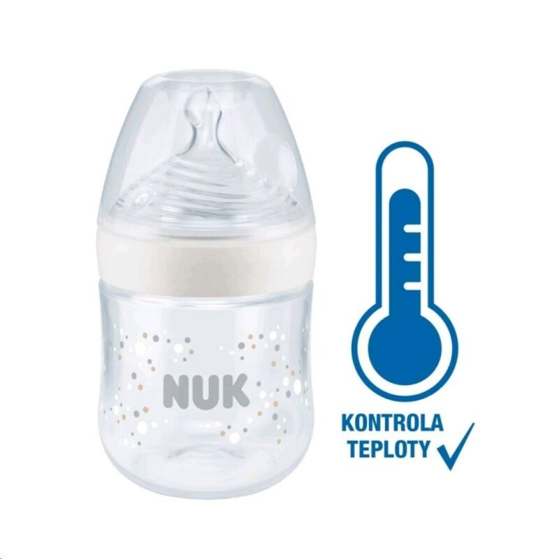 Baba cumisüveg Nuk Nature Sense hőmérséklet jelzővel 150 ml fehér