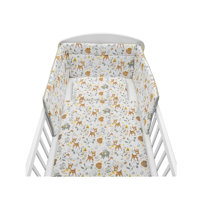 3-részes ágyneműhuzat New Baby 100/135 cm őzike szürke