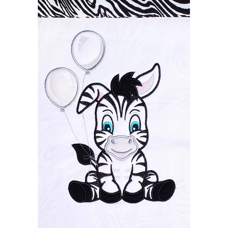 3-részes ágyneműhuzat New Baby Zebra 100/135 fehér fekete
