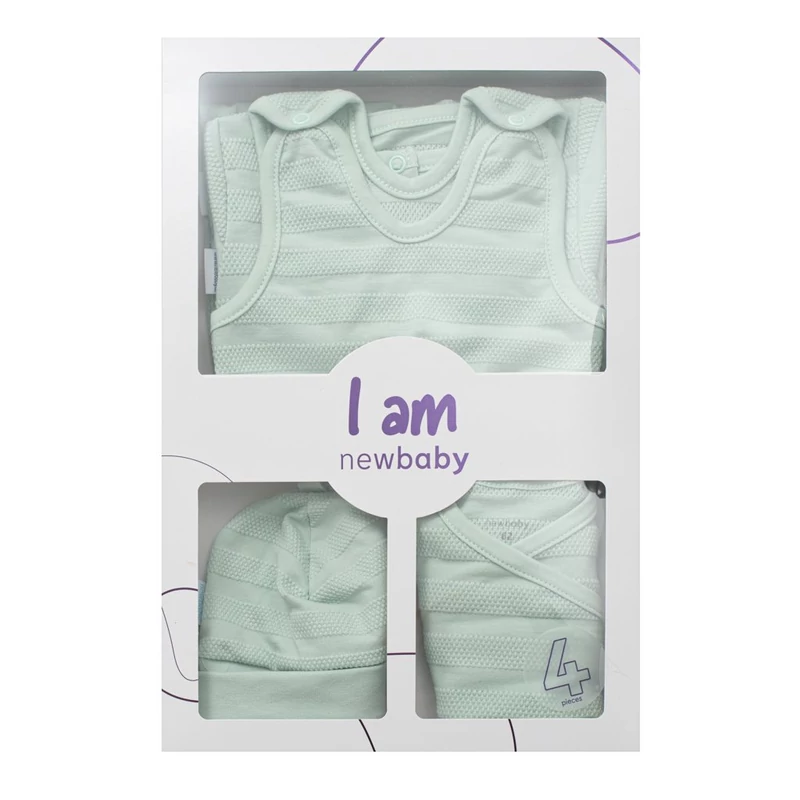 4-részes baba együttes újszülötteknek New Baby I AM menta