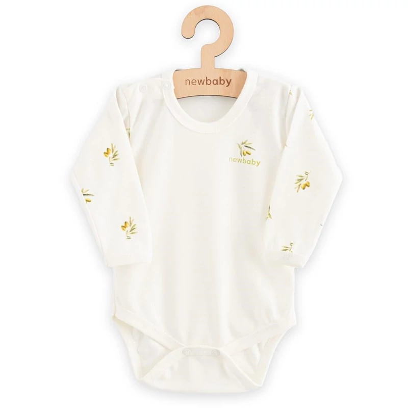 Baba Biopamut hosszú ujjú body New Baby Olives