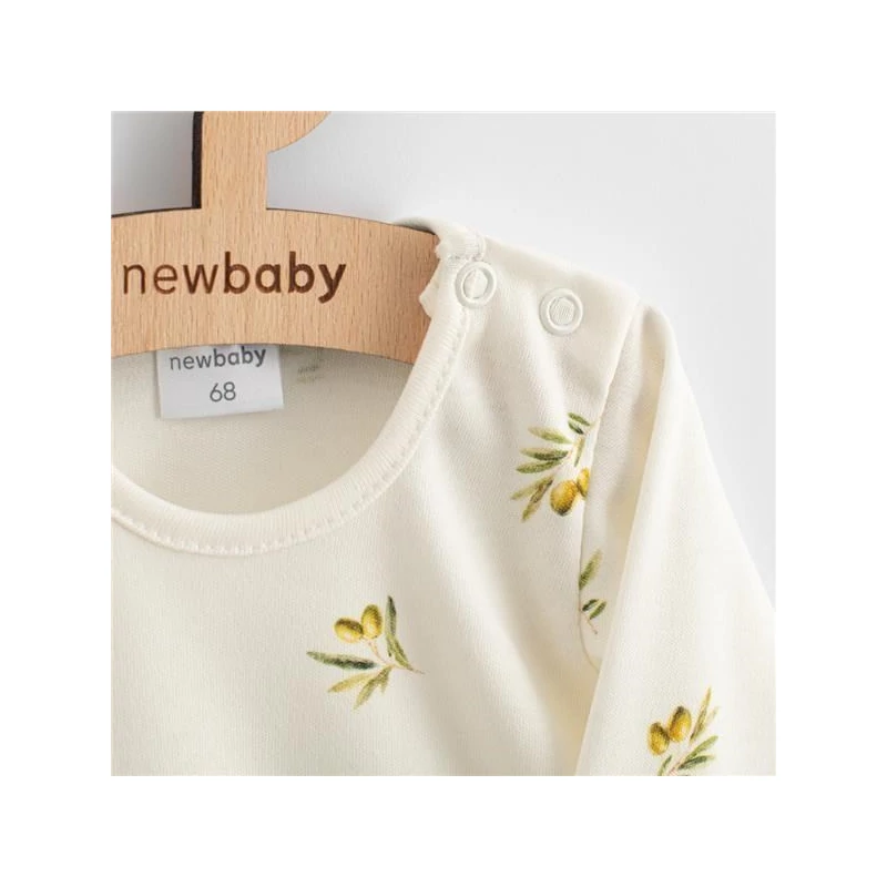 Baba Biopamut hosszú ujjú ruha New Baby Olives