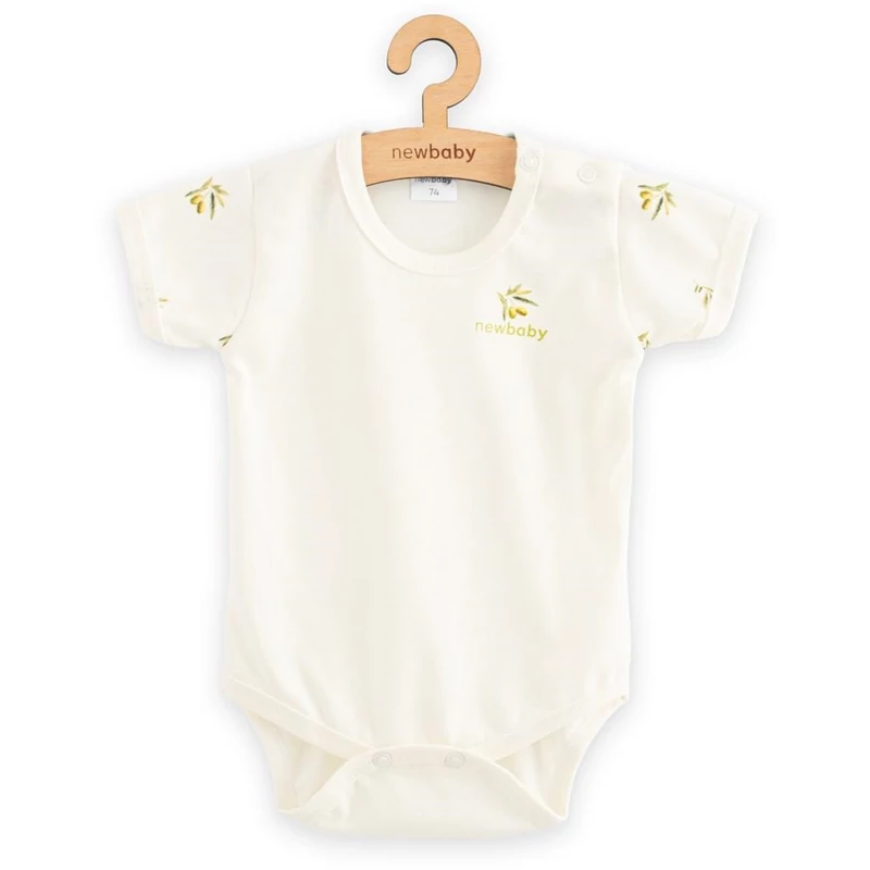 Baba Biopamut rövid ujjú body New Baby Olives