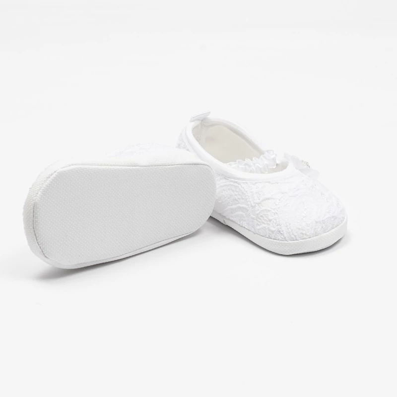 Baba csipke balettcipők New Baby fehér 12-18 h