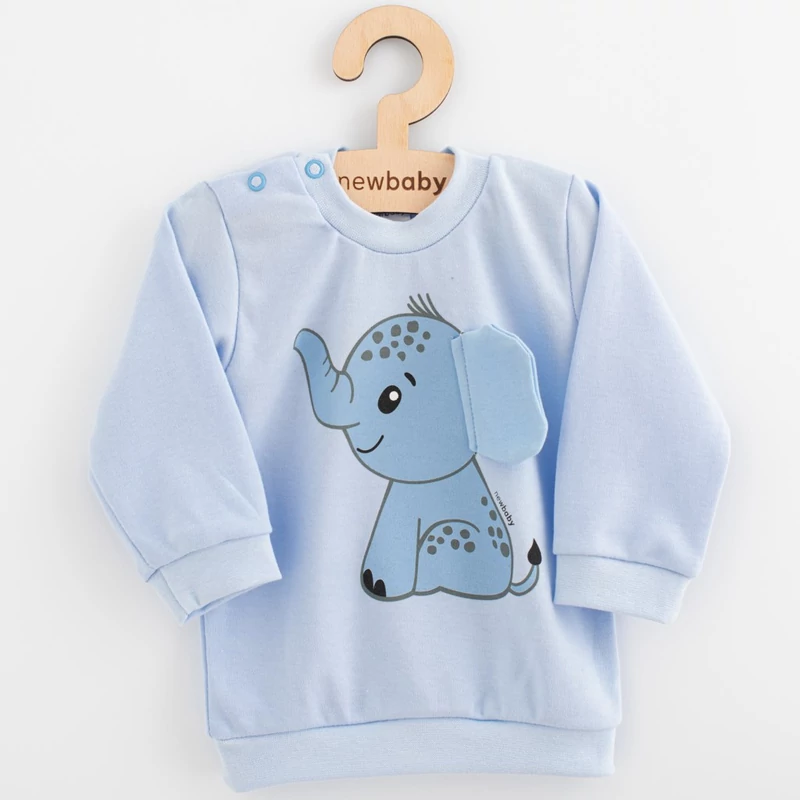 Baba együttes póló és szabadidő nadrág New Baby Happy Elephant blue