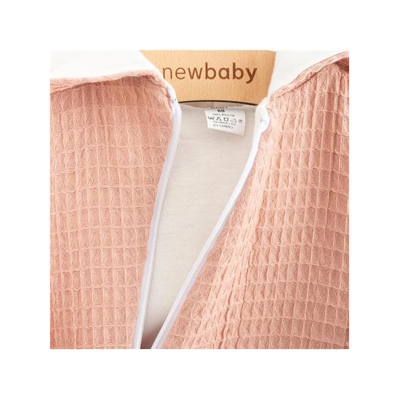 Baba muszlin kezeslábas kapucnival New Baby Comfort clothes rózsaszín